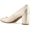 image:imageAerosoles Womens Betsy PumpsGold Metallic Textured Faux Leather