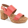 image:imageAerosoles Womens Camera Platform SandalCoral Patent Faux Leather With Cork Heel