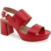 image:imageAerosoles Womens Camera Platform SandalRacing Red Leather