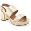 image:imageAerosoles Womens Camera Platform SandalSoft Gold Canvas