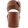image:imageAerosoles Womens Camilia Platform SandalCognac Faux Leather