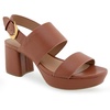 image:imageAerosoles Womens Camilia Platform SandalCognac Faux Leather