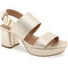 image:imageAerosoles Womens Camilia Platform SandalGold Metallic Textured Faux Leather