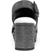 image:imageAerosoles Womens Camilia Platform SandalGunmetal Stretch Lame