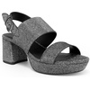 image:imageAerosoles Womens Camilia Platform SandalGunmetal Stretch Lame