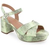 image:imageAerosoles Womens Cosmos Heeled SandalsGleam Snake Print Leather