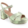 image:imageAerosoles Womens Cosmos Heeled SandalsGleam Snake Print Leather