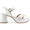 image:imageAerosoles Womens Cosmos Heeled SandalsSilver Metallic Textured Faux Leather