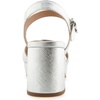 image:imageAerosoles Womens Cosmos Heeled SandalsSilver Metallic Textured Faux Leather