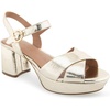 image:imageAerosoles Womens Cosmos Heeled SandalsSoft Gold Leather