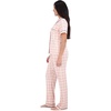 image:imageAerosoles Womens Notch Collar Cozy Pjs 2 Piece Cozy Comfy Soft Lounge Cotton Sleepwear Buttonup Pajama Set Small Buffalo Plaid Large