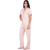image:imageAerosoles Womens Notch Collar Cozy Pjs 2 Piece Cozy Comfy Soft Lounge Cotton Sleepwear Buttonup Pajama Set Small Buffalo Plaid Large