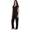 image:imageAerosoles Womens Printed Waffle Henley Cozy Pjs 2 Piece Cozy Comfy Soft Lounge Cotton Buttonup Sleepwear Pajama Set Diamond Dots Large