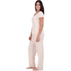 image:imageAerosoles Womens Printed Waffle Henley Cozy Pjs 2 Piece Cozy Comfy Soft Lounge Cotton Sleepwear Buttonup Pajama Set Diamond Dots Large