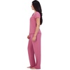 image:imageAerosoles Womens Ribbed Henley Cozy Pjs 2 Piece Cozy Comfy Lounge Soft Cotton Sleepwear Buttonup Pajama Set Heather Rose Large