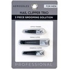 image:imageAerosoles 3PC Stainless Steel Nail Clipper Set  Professional Nail Clippers for Men and Women Toe Nail Clippers and Fingernail Clippers for Seniors