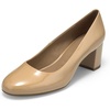 Beige Bisque Patent Faux Leather