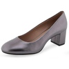 Gunmetal Metallic Leather