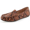 Tan Printed Snake Pu