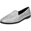 Silver Saffiano Patent Faux Leather