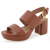 Cognac Faux Leather