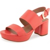 Coral Lizard Embossed Faux Leather