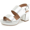 Silver Metal Faux Leather