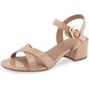 Beige Bisque Patent Faux Leather