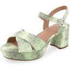 Gleam Snake Print Leather