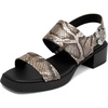 Champagne Metallic Snake Print