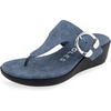 Blue Jean Denim Textured Faux Leather
