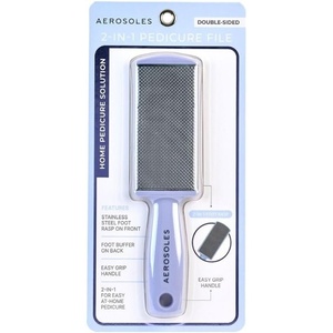 image:imageAerosoles 2in1 Pedicure File with Stainless Steel Foot Rasp and Buffer  Perfect for atHome Pedicures