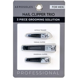 image:imageAerosoles 3PC Stainless Steel Nail Clipper Set  Professional Nail Clippers for Men and Women Toe Nail Clippers and Fingernail Clippers for Seniors