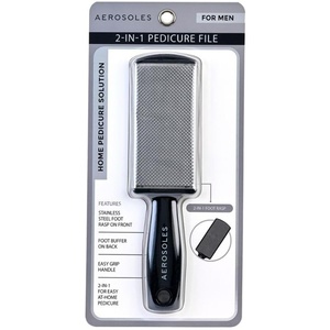 image:imageAerosoles DoubleSided Footfile  Metal Callus Remover for SelfCare Pedicure Tool for Men