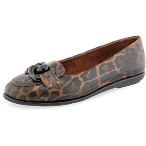 image:imageAerosoles Womens BellGlossy Leo Print Faux Leather