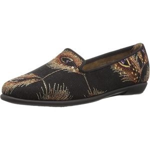 image:imageAerosoles Womens Betunia SlipOn Loafer with Memory Foam FootbedBlack Metal Feather