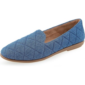 image:imageAerosoles Womens Betunia SlipOn Loafer with Memory Foam FootbedMed Blue Quilted Denim