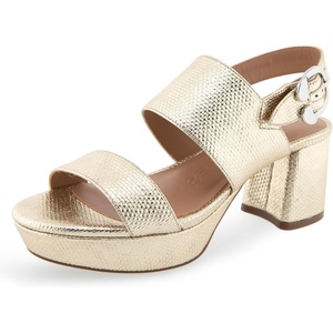 image:imageAerosoles Womens Camera Platform SandalSoft Gold Canvas