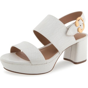 image:imageAerosoles Womens Camera Platform SandalWhite Crackled Leather
