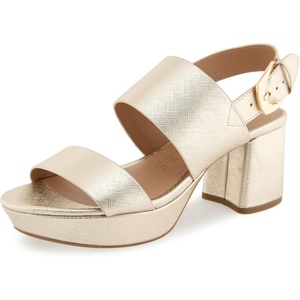 image:imageAerosoles Womens Camilia Platform SandalGold Metallic Textured Faux Leather