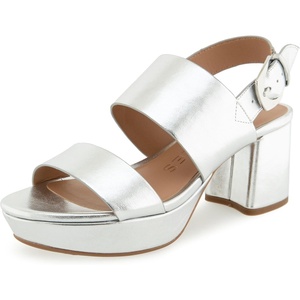 image:imageAerosoles Womens Camilia Platform SandalSilver Metal Faux Leather