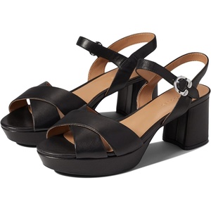 image:imageAerosoles Womens Cosmos Heeled SandalsBlack Leather