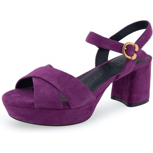 image:imageAerosoles Womens Cosmos Heeled SandalsDark Purple Suede